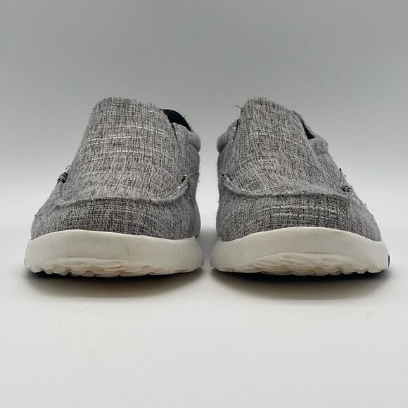 ORTHOCOMFOOT Boat Shoes Mens Size 12 Heather Gray Slip-On Loafers Comfort Canvas - Picture 7 of 16